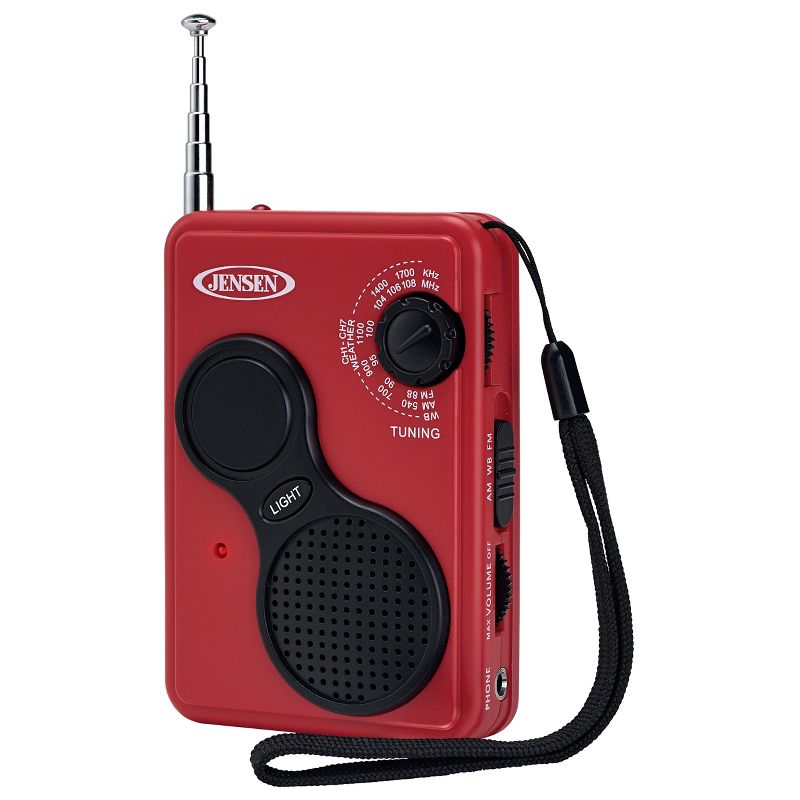 JENSEN JEP-100 Portable AM/FM Weather Band Radio with Flashlight, 1 of 7