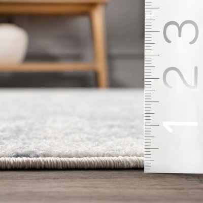 Gray Rectangular Vintage Medallion Synthetic Area Rug