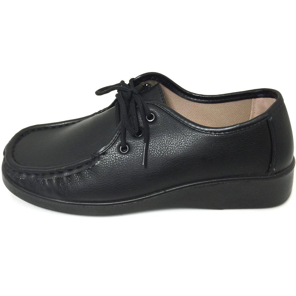 Обувь Bangka Women's Comfort Shoes Lace up Hotel Restaurant Work Slip/Oil Resistant Work Oxfords, Black-8 — фото 3