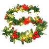 vidaXL Christmas Garland Green and Gold PVC 8.9 feet Christmas Garland - Green & Red - 4 of 4