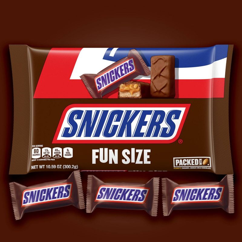 Snickers Fun Size Chocolate Candy Bars - 10.59oz, 3 of 10