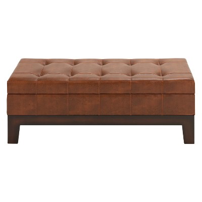 target faux leather ottoman