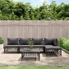 vidaXL 6-Piece Outdoor Lounge Set with Comfy Cushions - Anthracite Patio Furniture in Powder-Coated Steel – Combines Comfort with Versatility - 2 of 4