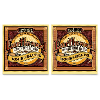 Ernie Ball 2008 Earthwood 80/20 Bronze Rock and Blues Acoustic Guitar Strings 2-Pack