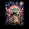 Juniors Womens Star Wars The Mandalorian The Child Starry Night T-Shirt - 2 of 4