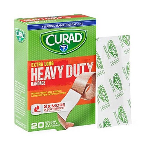 (RES) Medline CUR01101RB Curad Heavy Duty Bandages .75 In X 4.75 In (Box of 20) - image 1 of 4