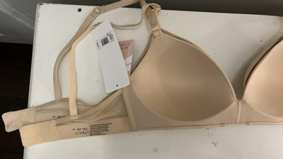 All.You. LIVELY Women's All Day Deep V No Wire Bra - Toasted Almond 36C