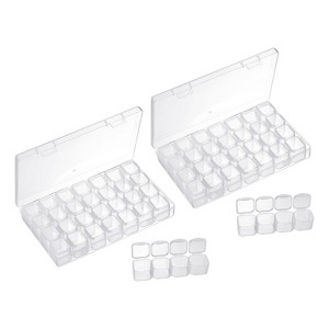Unique Bargains PP Bead Craft Jewelry Storage Organizing Boxes with Hinged Lid 6.9" x 4" - 1 of 4