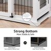 unipaws Wooden Dog Crate – Sliding Barn Door, Double Doors, Tray & Cushion - 4 of 4