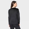 Wander by Hottotties Women's Velour Thermal Crewneck Sweatshirt - Black - 3 of 4