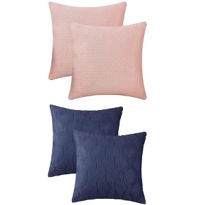 REGALWOVEN 4 Pcs Geometric Soft Cozy Throw Pillow Covers - 1 of 4