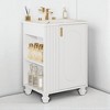 24" Bathroom Vanity with Ceramic Sink, Solid Wood Frame, Soft-Closing Door, Side Open Storage & Under-Sink Cabinet - 2 of 4