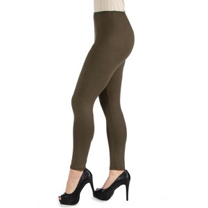 24seven Comfort Apparel Womens Stretch Ankle Length Leggings - 1 of 3