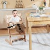 Adjustable Wooden High Chair for Babies & Toddlers, Convertible Feeding Chair with Tray & Footrest - 2 of 4