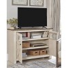 Signature Design by Ashley Bolanburg TV Stand for TVs up to 50" White: Mid-Century Modern Media Console with Cable Management - 3 of 4