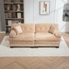 84'' Chenille Deep Seat Loveseats Sofa with Throw Pillows - 2 of 4