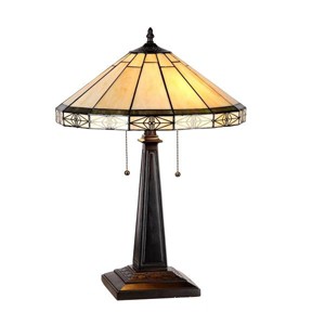 Chloe Lighting Belle Tiffany-style 2 Light Mission Table Lamp 16" Shade - 1 of 2
