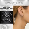 Stainless Steel Hoop Earrings by Ginger Lyne Huggie Style for Lobe Cartilage Piercing Body Jewelry - 4 of 4