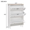 LOVMOR Narrow Design Shoe Cabinet with 3 Flip Drawers - 3 of 4
