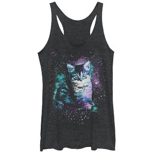Women's Lost Gods Star Kitten Racerback Tank Top - 1 of 3