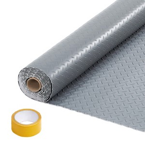 7.5x25 FT Garage Floor Mat, 2.8mm Thickened Non-Slip PVC Garage Mat Roll, Diamond Plate Floor Protector Mat - 1 of 4