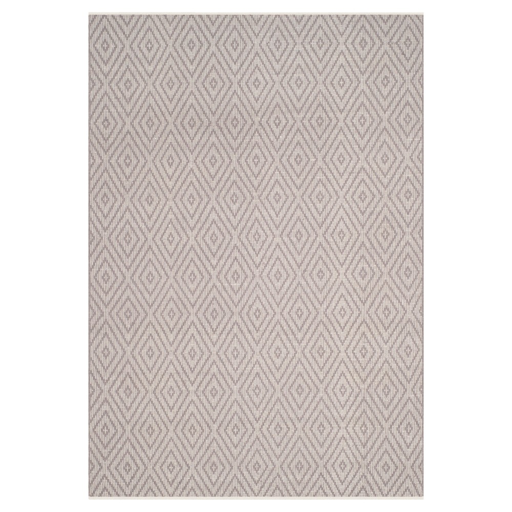 Gray/Ivory Diamond Flatweave Woven Area Rug 5'x7' - Safavieh