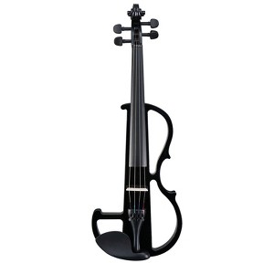 TopComfy 4/4 Bunnel Edge Silent Violin Set with Case Bow Rosin Headphone Connecting Line for Kids Adult Musicians, Black, 31.5"*9.84"*4.92" - 1 of 4