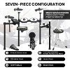 Electronic Drum Set-5 Quiet Mesh Pads-2 Switch Pedals-Drum Throne-Headphones-USB MIDI-390 Sounds-30 Songs-For Beginner And Adults - 4 of 4