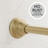 LunaLulinlk Rustproof 43” to 72” Adjustable Tension Decorative Shower Curtain Rod, Brass - 4 of 4