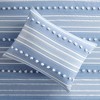 King/California King Kylar Striped Clipped Jacquard Comforter Set Blue - Urban Habitat: Modern Decor, Polyester Fill, 3-Piece Set - 4 of 4