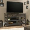 Steel River TV Stand for TVs up to 55" Brown - Sauder: Industrial Style, Open Shelving, Metal Frame - 2 of 4