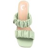 Journee Collection Womens Zoee Open Square Toe Block Heel Sandals Green 9.5 - 4 of 4