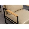 CIPACHO Leather Accent Chair Guest Chair for Living Room, Mid Century Armchair for Bedroom - 4 of 4