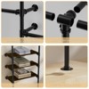 AZL1 Life Concept Garment Rack Industrial Pipe Wall Mounted Modular with Shelves for Walk in Closet Bedroom Retail Commercial, Black, 28.5"*13"*8.19" - 4 of 4