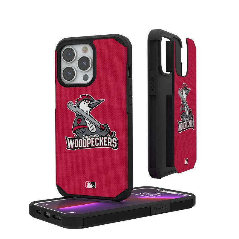 Keyscaper Fayetteville Woodpeckers Solid Rugged Phone Case, 1 of 2