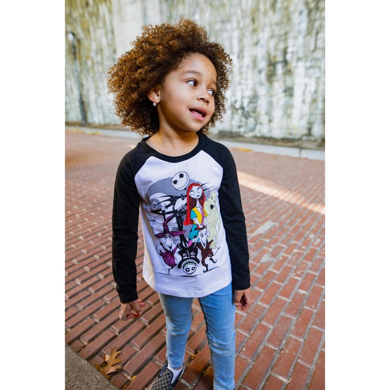 Disney Nightmare Before Christmas Sally Jack Skellington Girls 2 Pack T-Shirts Toddler to Big Kid, 2 of 10