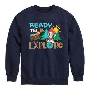 Boys' - Paw Patrol - Ready To Explore Graphic Long Sleeve Fleece Sweatshirt - 1 of 4
