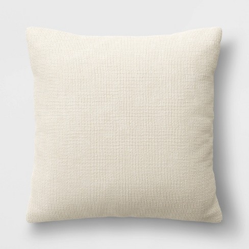 Oversized Textural Woven Lumbar Throw Pillow Cream - Threshold™ : Target