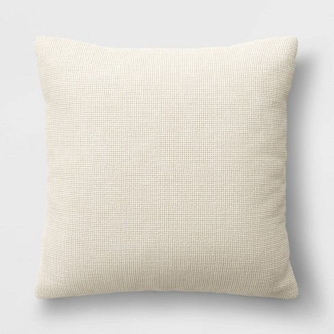 Oversized Basketweave Heathered Square Throw Pillow - Threshold™ - image 1 of 4