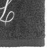 Avanti  Granite with Silver Script Monogram Bath Towel Letter   L - 3 of 3