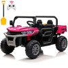 JOYRACER 24V Kids Ride on UTV with Remote Control, 2 Seater 2x200W Ride on Dump Truck For Big Kids, Rose - 4 of 4