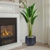 Wooakway 15" Dia Outdoor Indoor Ceramic Planter Pot Decorative Planter with Drainage Hole Patio Flower Pot - 2 of 4