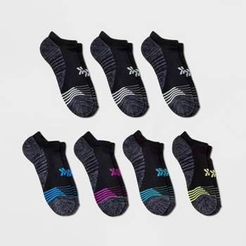 Women's 6+1 Bonus Pack Cushioned Performance Striped No Show Athletic Socks - All In Motion™ 4-10