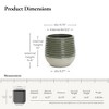 LuxenHome Decorative Resin Planter – Emerald Ribbed Top and Ivory Base with Drainage Hole - 3 of 4