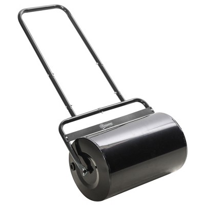 Outsunny 20-Inch Push/Tow Behind Lawn Roller Filled with 10 Gal Water or Sand for Flattening Sod in the Garden