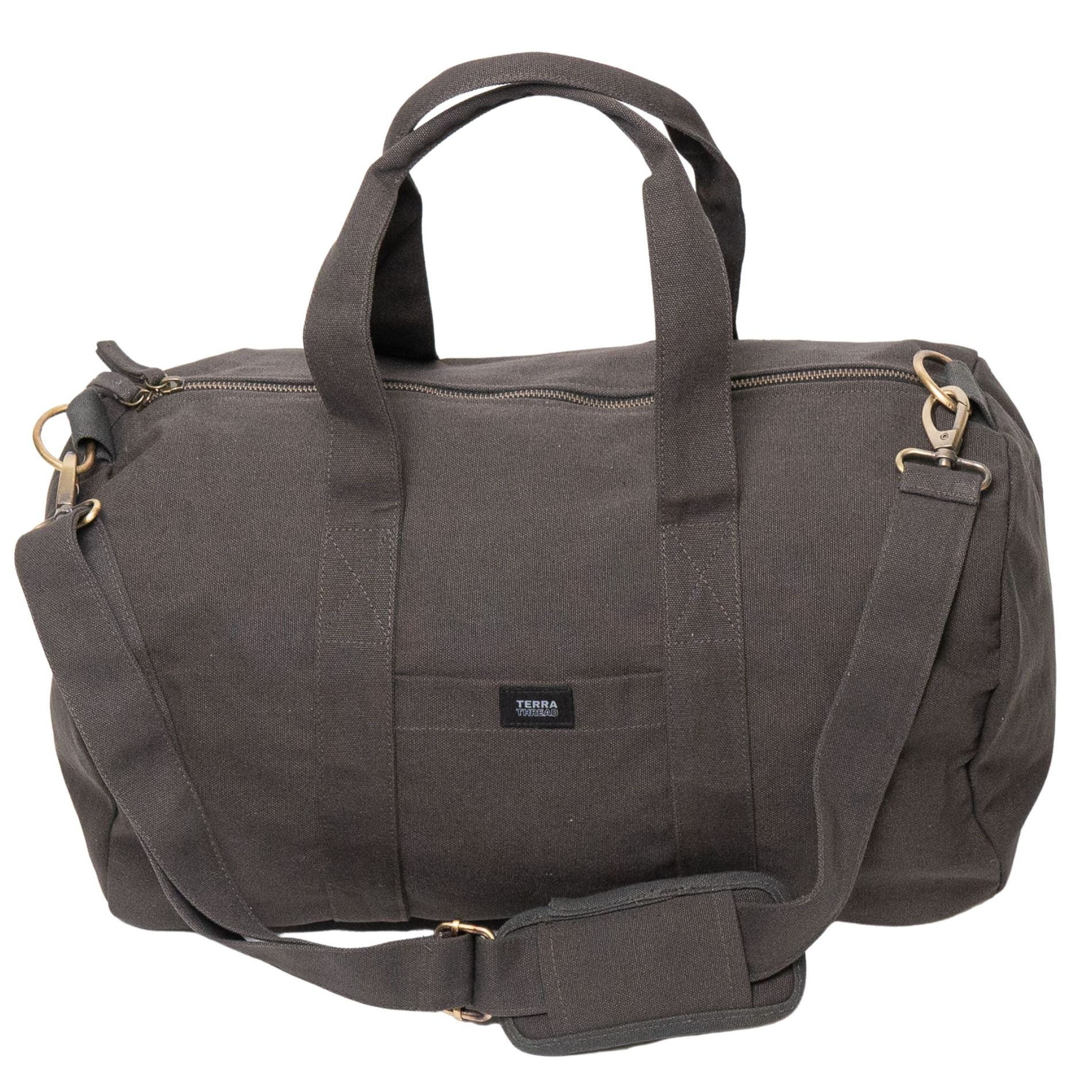 Terra Thread Aarde Eco Friendly Gym Bag in Charcoal Gray