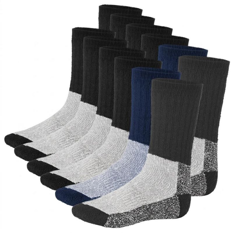Debra Weitzner Women's Warm Thermal Wool Crew Socks Assorted Size 10-13 (Fits Shoe Size 10-12) 6-Pairs