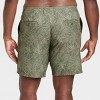 Men's 9" Leaf Print Hybrid Swim Shorts - Goodfellow & Co™ Dark Green - 2 of 3