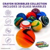 Marble Genius Collectors Marbles, 10 Handmade Glass Marbles Stocking Stuffers for Marble Lovers - Scribble Design for Kids Ages 3+ - 3 of 4