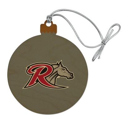 Rider University Secondary Logo Wood Christmas Tree Holiday Ornament